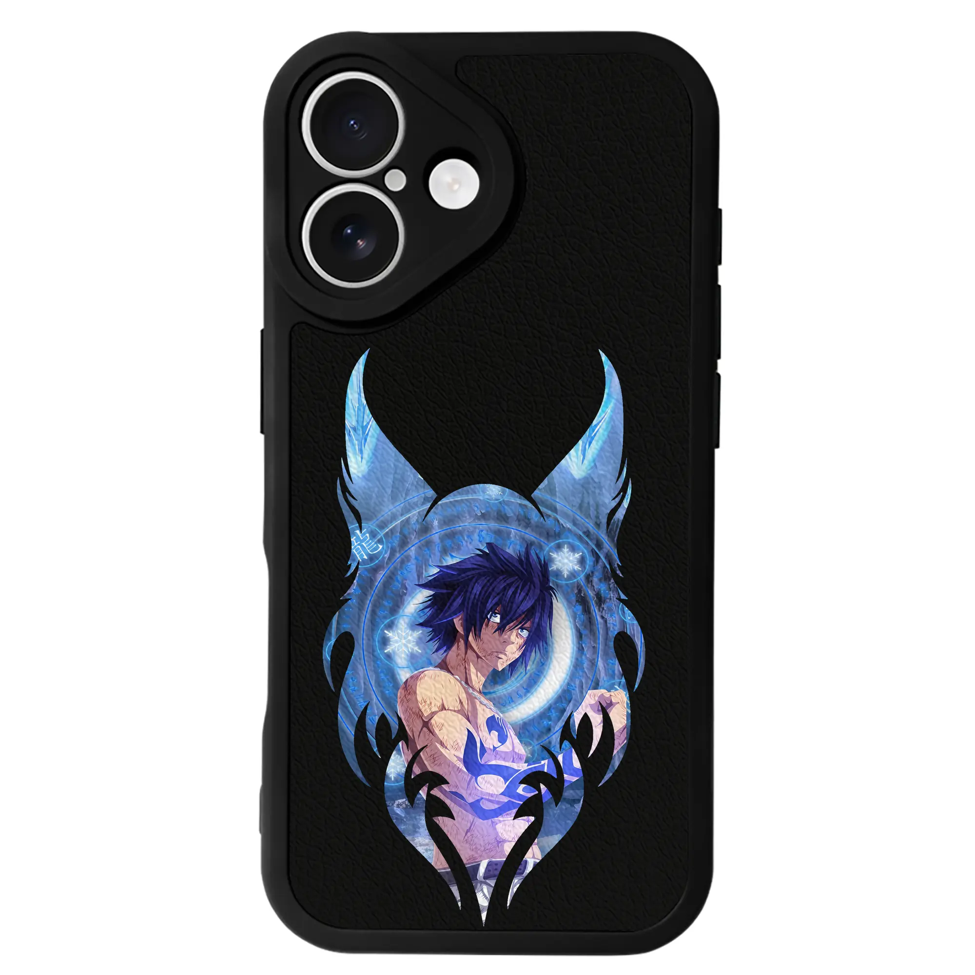 フェアリーテイル グッズ グレイ・フルバスター - IPhone 16シリーズ対応 ・ シリコンスマホケース ・ レザー調 ・ 高精度フィット ・ 耐衝撃 ・ ワイヤレス充電対応 ・ 精密カット